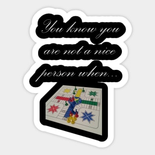 Funny Classic Board Game Parcheesi Design Sticker